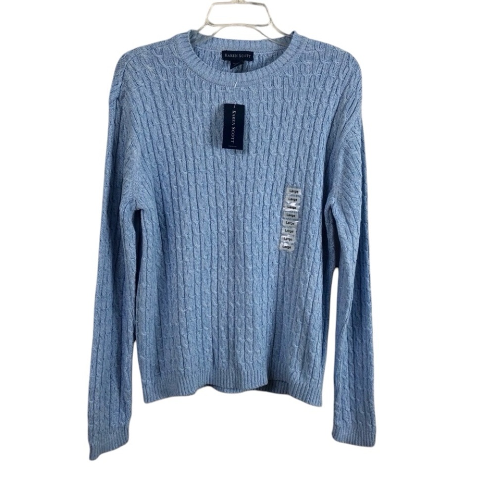 Y2K Vintage 100% cotton lightweight cable sweater